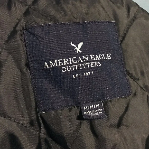 AEO- Womens Floral Embroidered Black Bomber Jacket - Picture 8 of 9